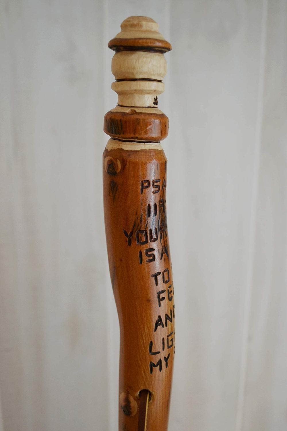 CreationCarvings Bible Walking Stick is handcarved for rustic charm on trails.