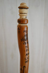 CreationCarvings Bible Walking Stick is handcarved for rustic charm on trails.