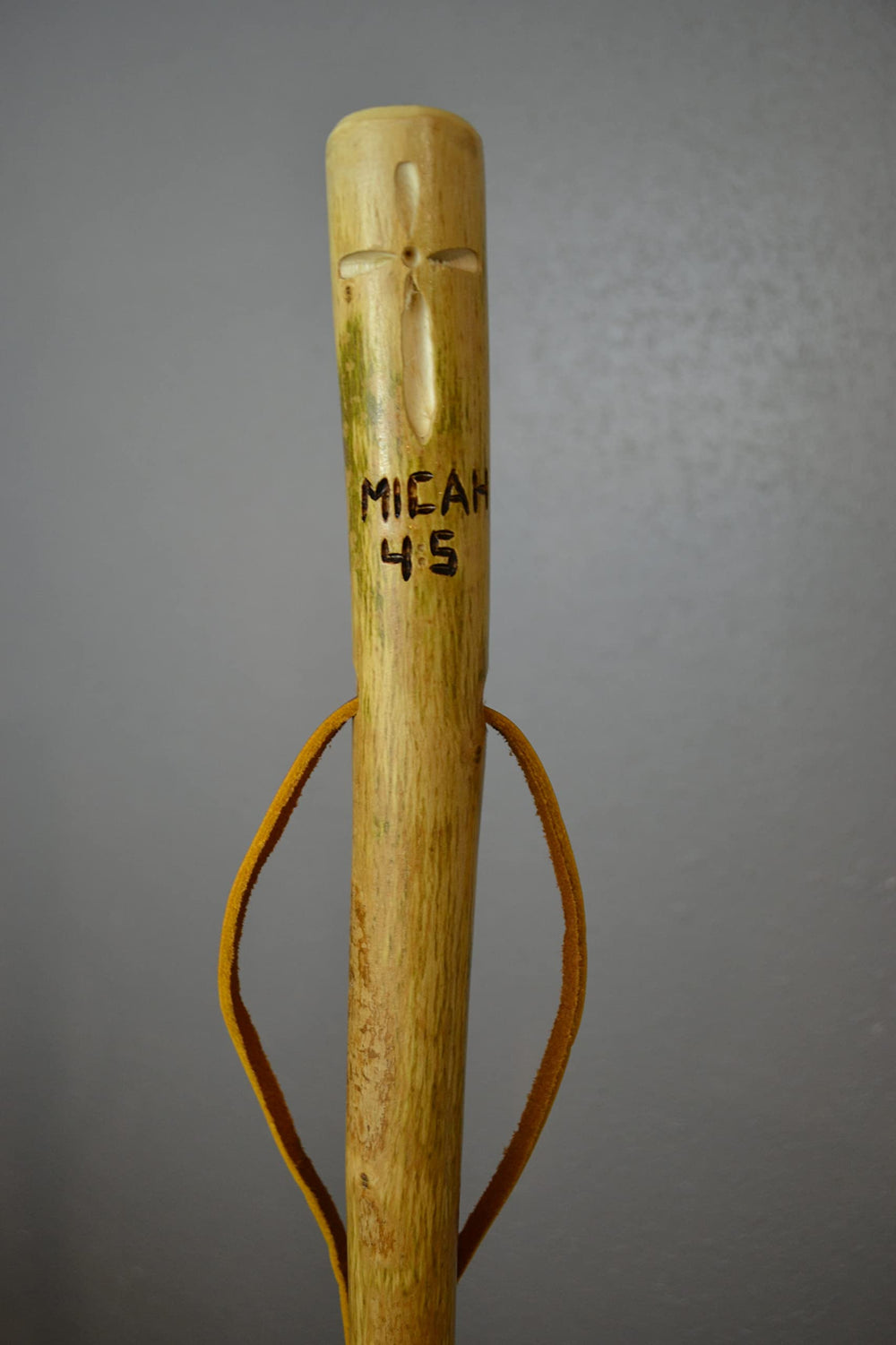 CreationCarvings Rubber tip hiking cane ensures stable footing on uneven terrain