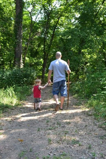 CreationCarvings Tall 60-inch walking stick supports balance on trails