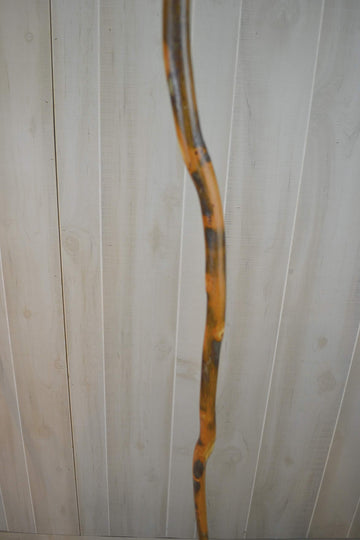 CreationCarvings walking stick with rubber tip for secure grip on uneven terrain