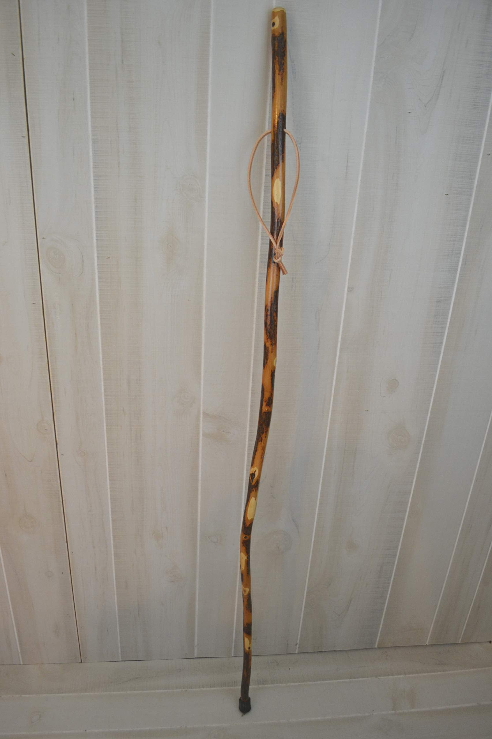 CreationCarvings strong wood construction walking stick for outdoor durability