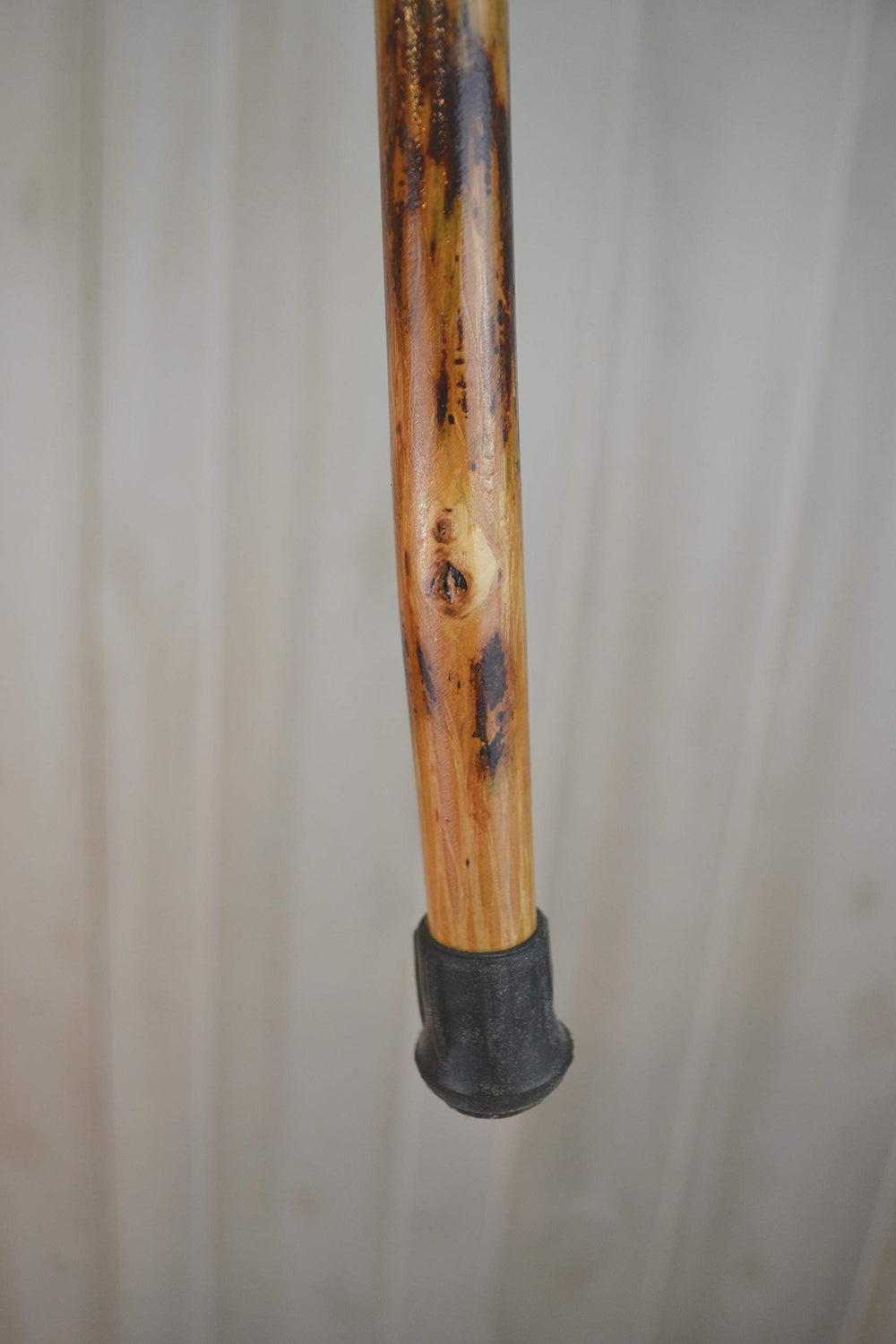 CreationCarvings walking stick in action on a forest trail