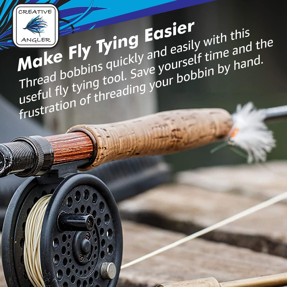 Creative Angler bobbin threader in a tackle box ready for a day on the water.