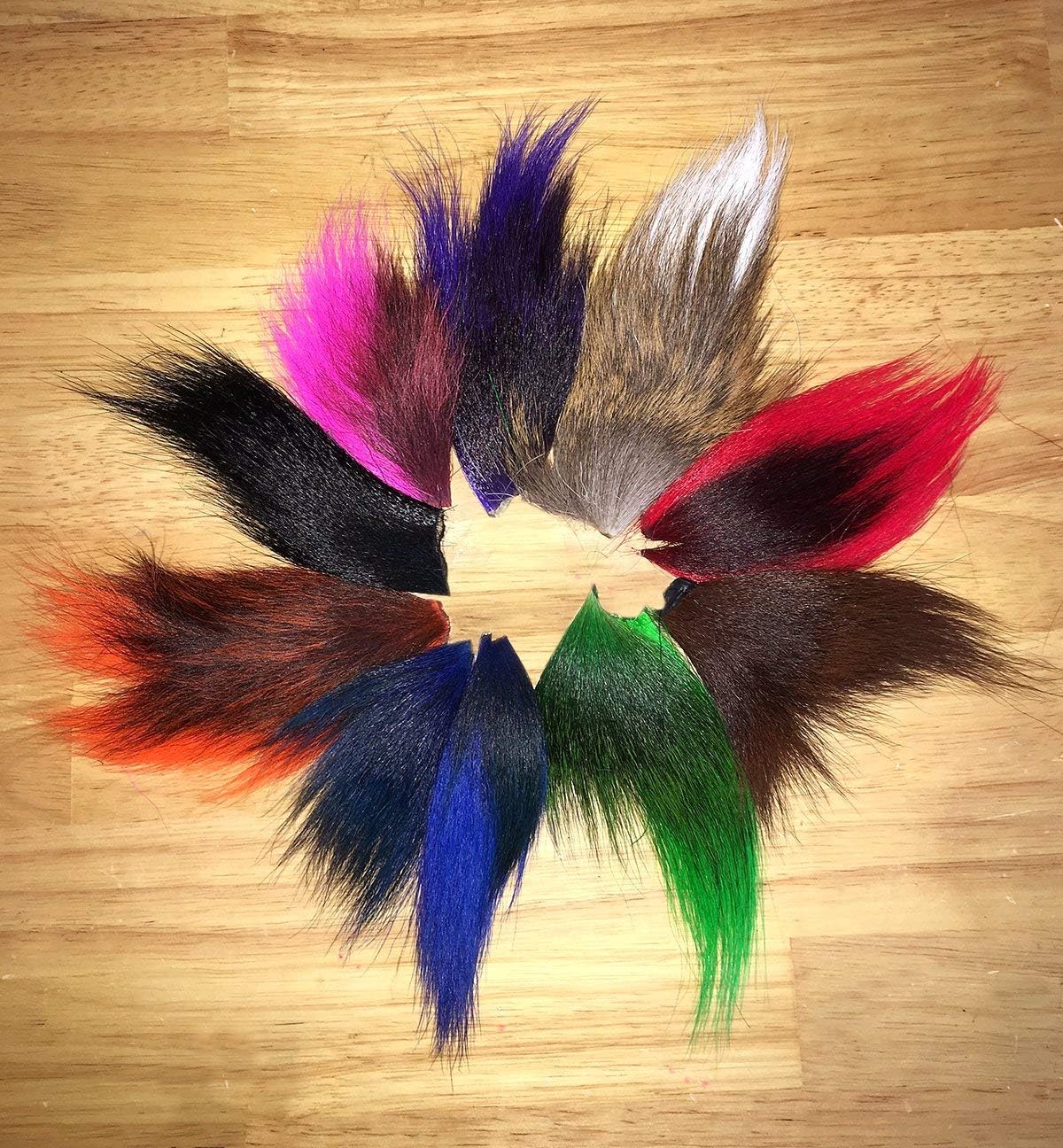 Creative Angler Bucktail Tips variety pack with 9 colors for versatile fly tying materials.