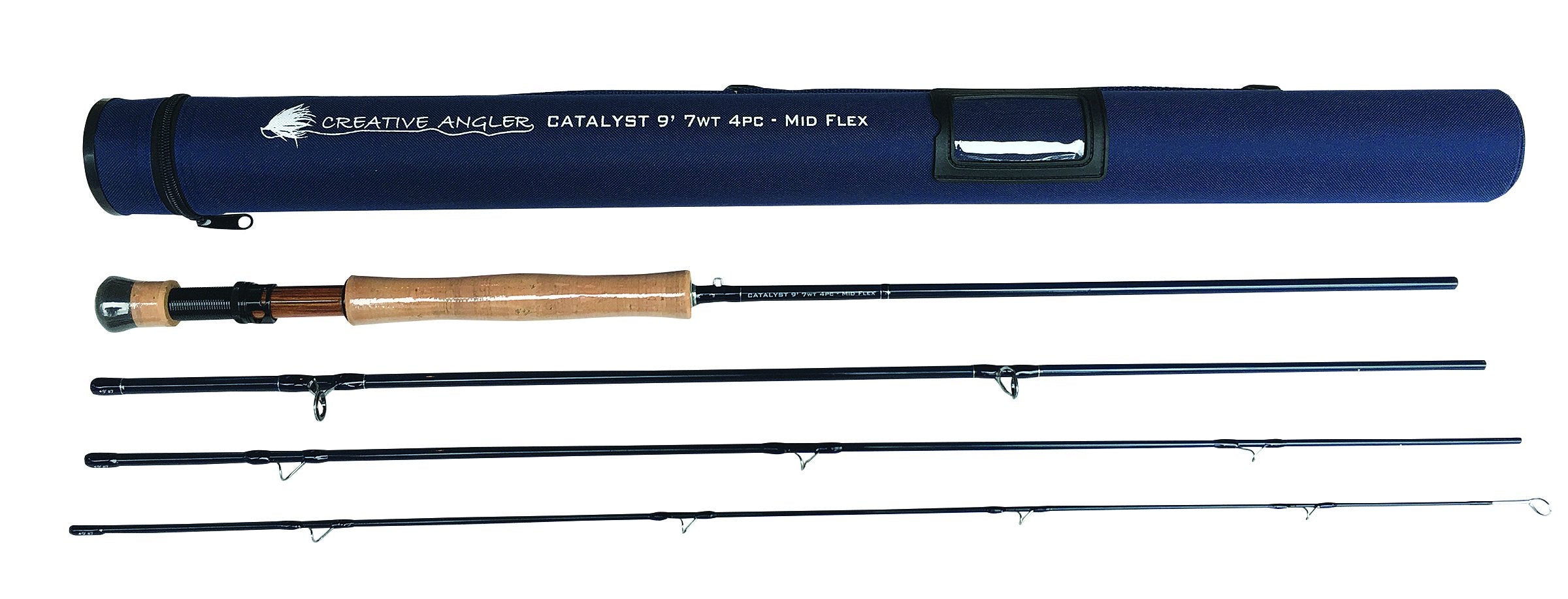 Creative Angler Catalyst 7wt 9ft graphite rod with durable build for heavier freshwater casting.