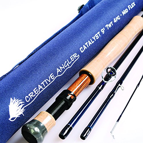 Creative Angler Catalyst 7wt 9ft rod showing smooth casting for larger flies.
