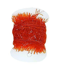 Creative Angler chenille in orange for fly tying with subtle flash on Wooly Bugger patterns.