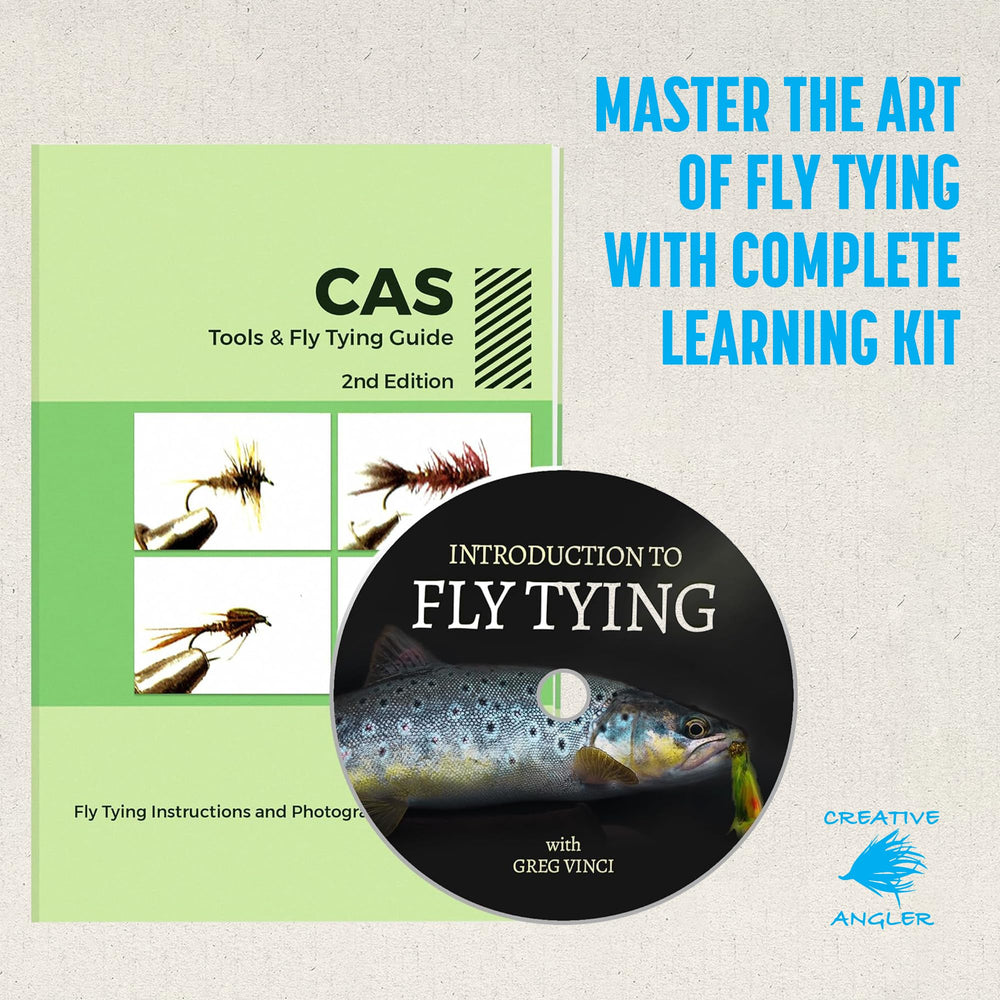 Creative Angler Deluxe Fly Tying Kit materials display showcases wide options for customizing flies