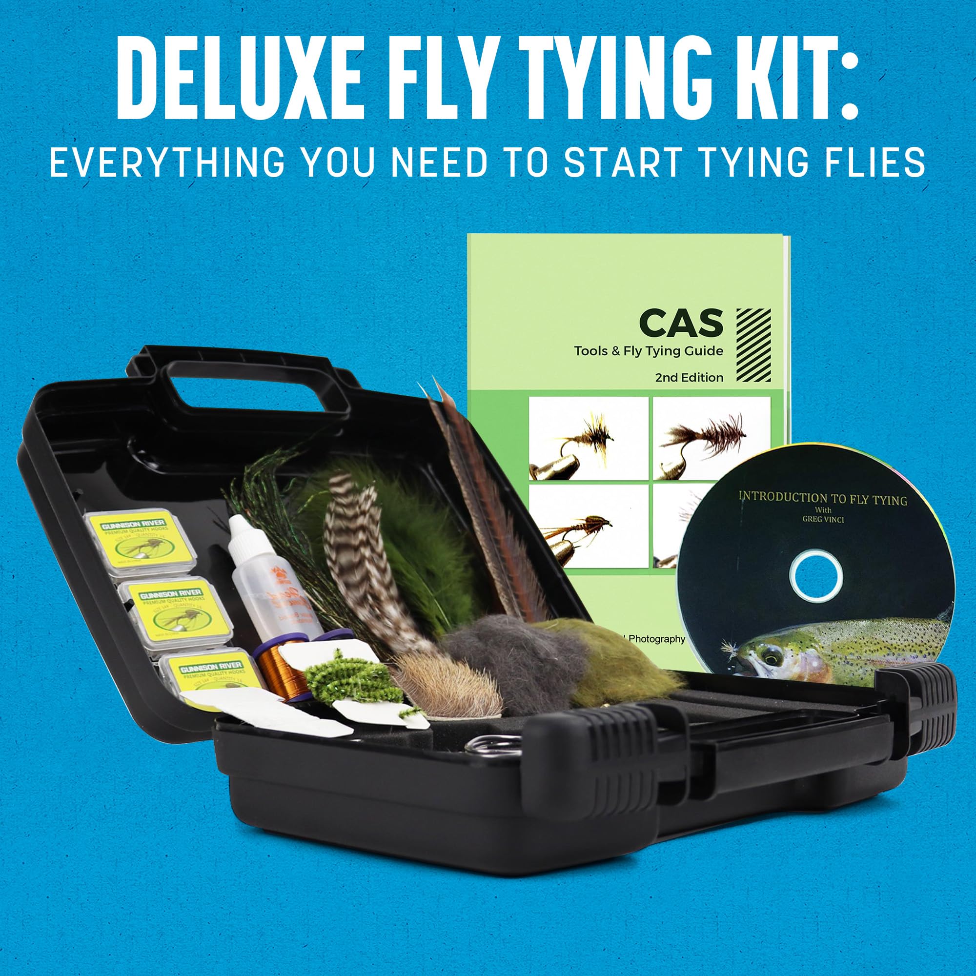 Creative Angler Deluxe Fly Tying Kit vise closeup highlights pro-grade precision for intricate patterns