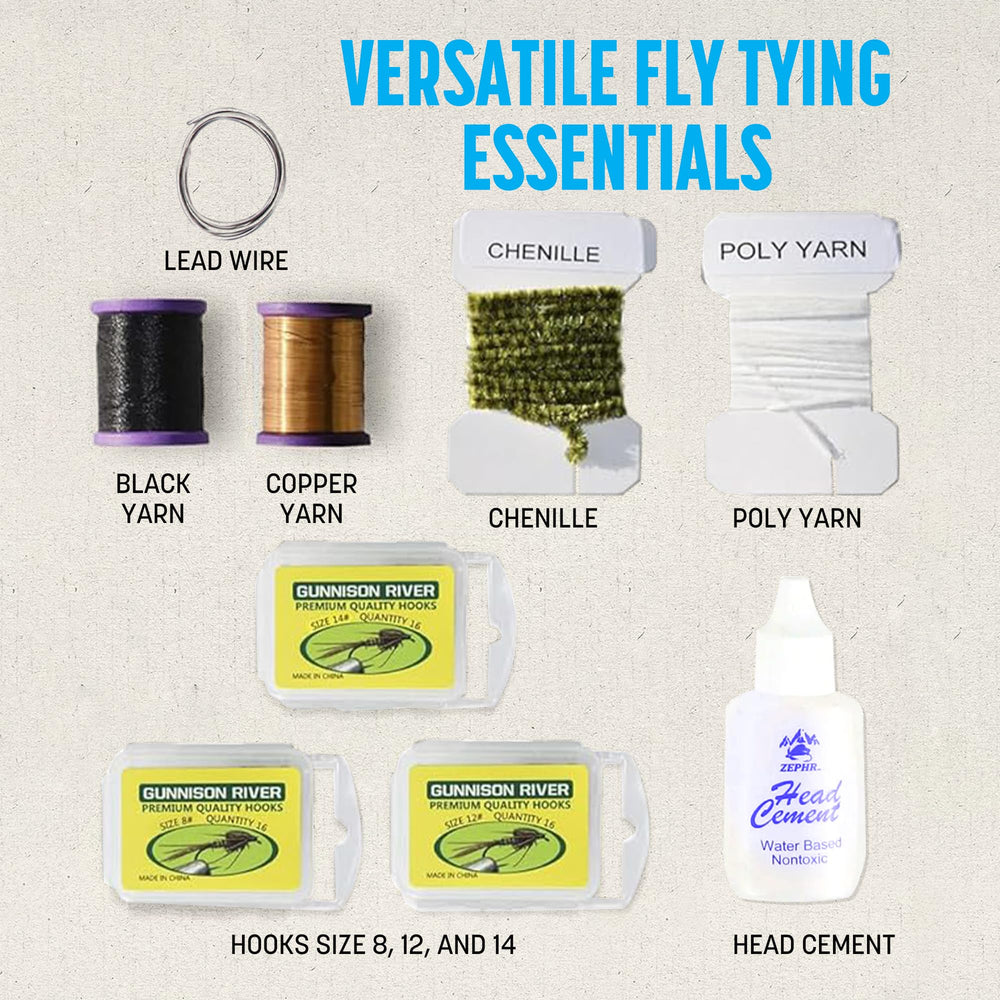 Extensive materials selection for fly patterns
