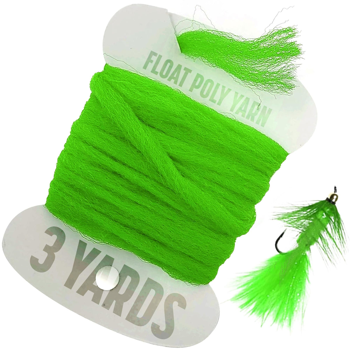 Creative Angler Float Poly Yarn pack 3 yard displaying buoyant fibers for dry fly work.
