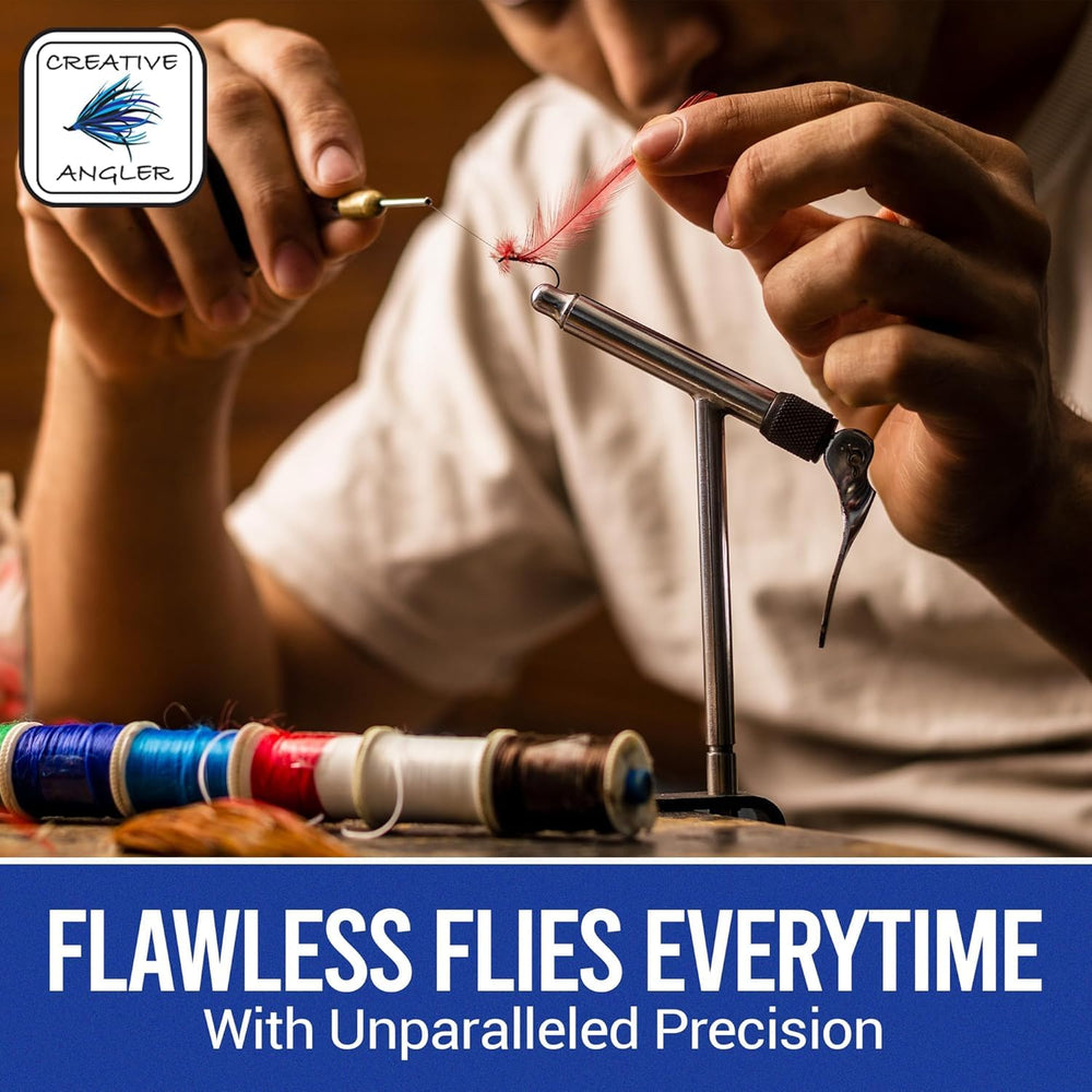 Creative Angler Jig Bobbin demonstrates adjustable tension for different spool sizes