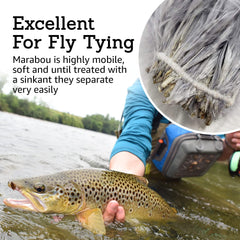Creative Angler brown marabou feathers deliver subtle tones for natural steelhead and freshwater flies