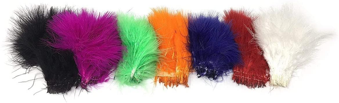 Creative Angler marabou feathers in chartreuse for lifelike tails and wings in wet flies