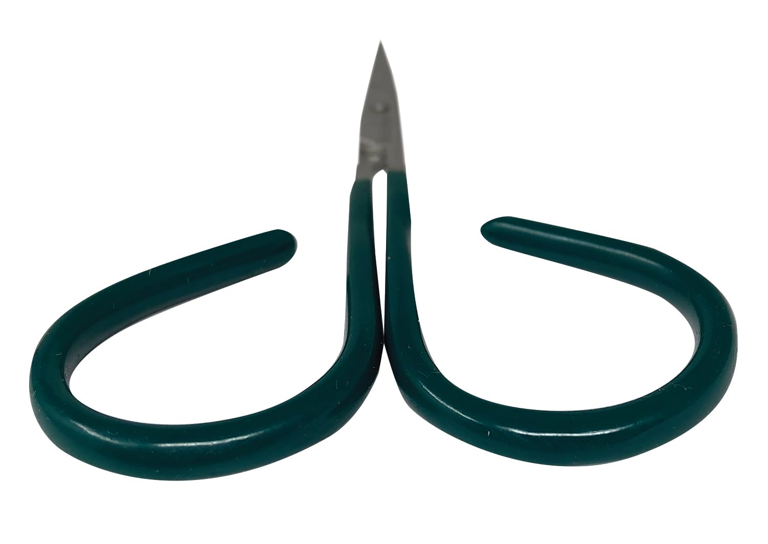 Creative Angler open end scissors close-up of tip and point for delicate material control.