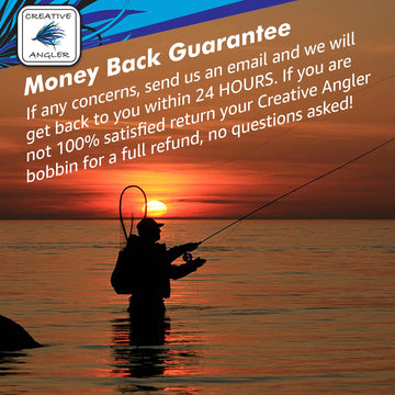 Creative Angler precision bobbin ergonomic handle minimizes hand fatigue during long tying days.