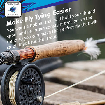 Creative Angler precision bobbin universal thread fit handles multiple spools with ease.