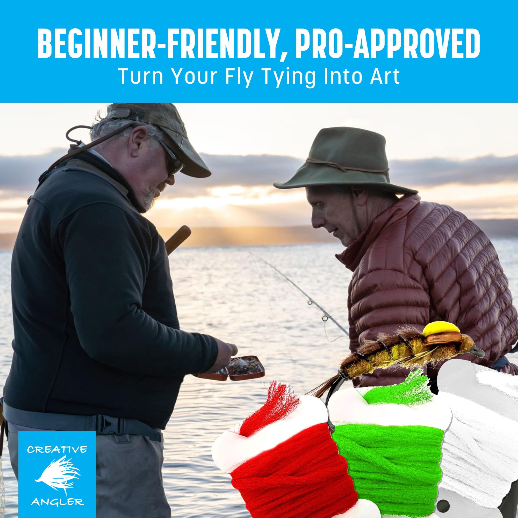 Creative Angler professional tyer use showing confidence and control at the bench.