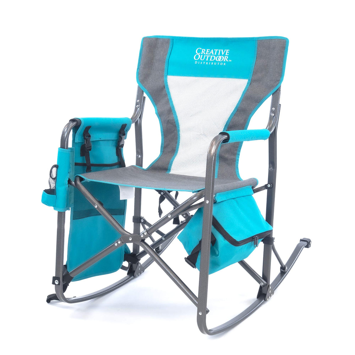Creative Outdoor rocking chair front view for all-day outdoor relaxation.