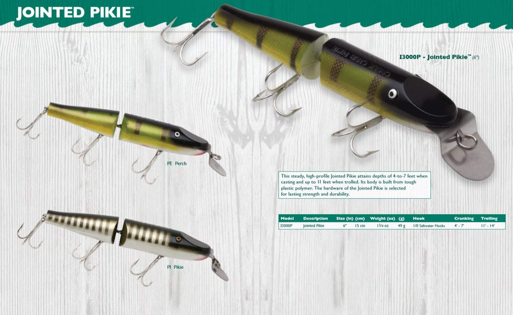 Creek Chub Jointed Pikie Lure — side view, two-tone body, 6-inch (I3000PPI)