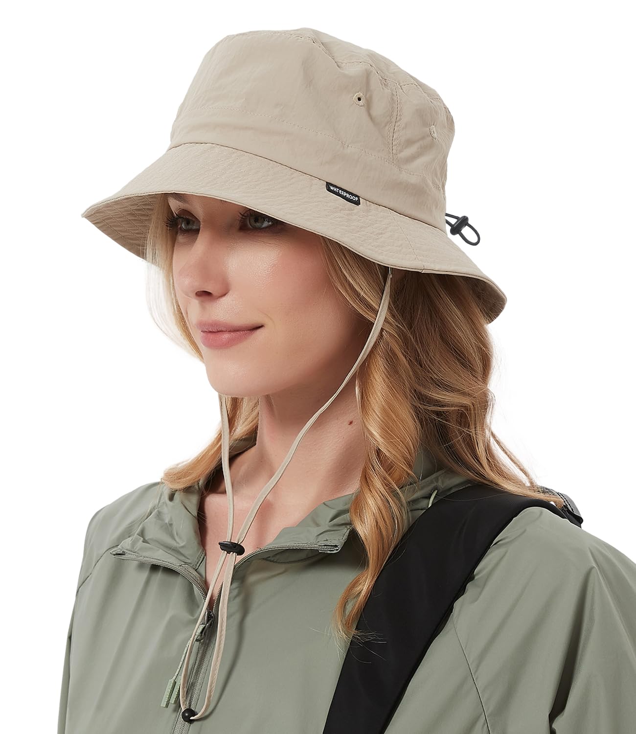 Creekstone UV50+ beige sun hat front view