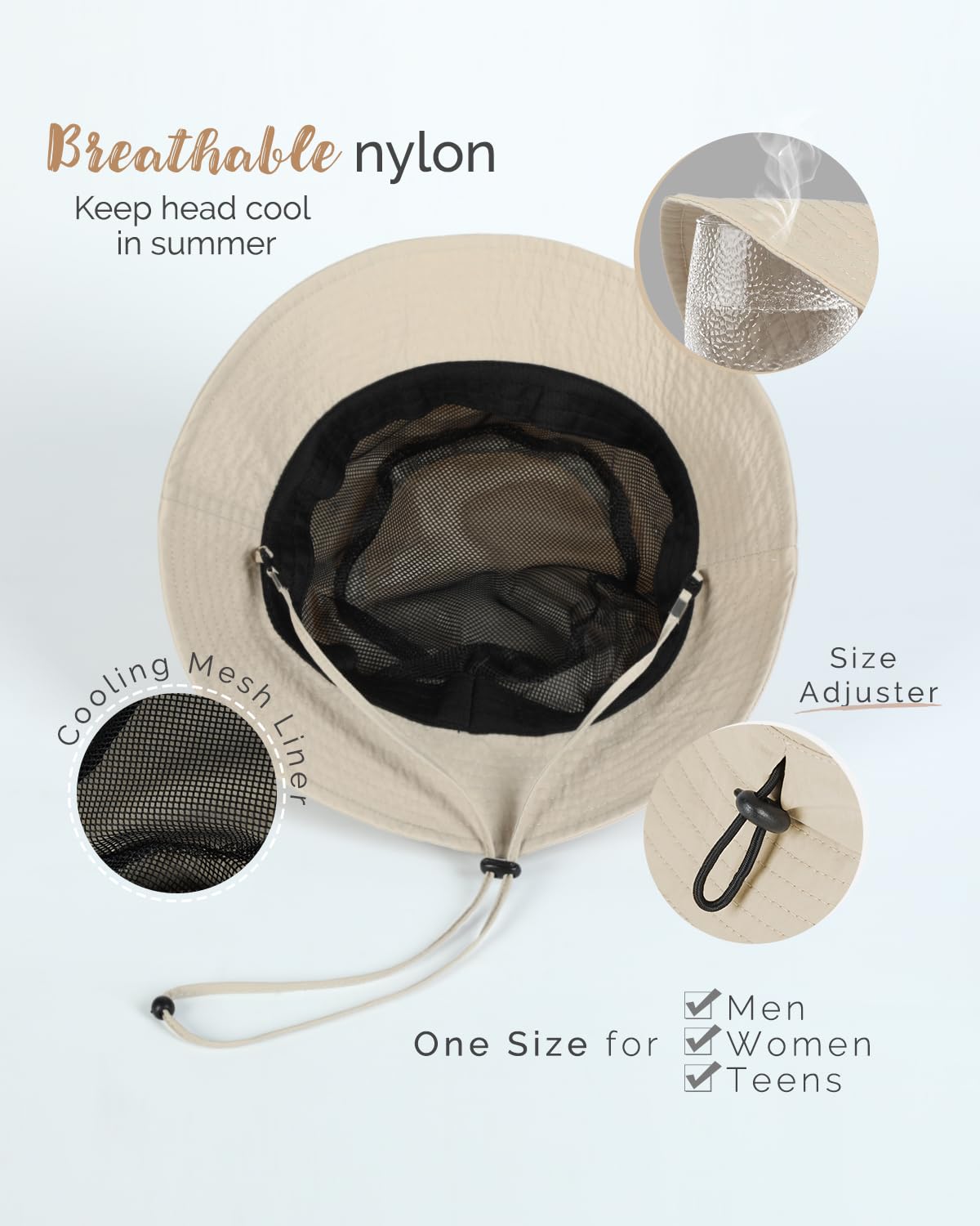 Back view showing adjustable drawcord on Creekstone hat