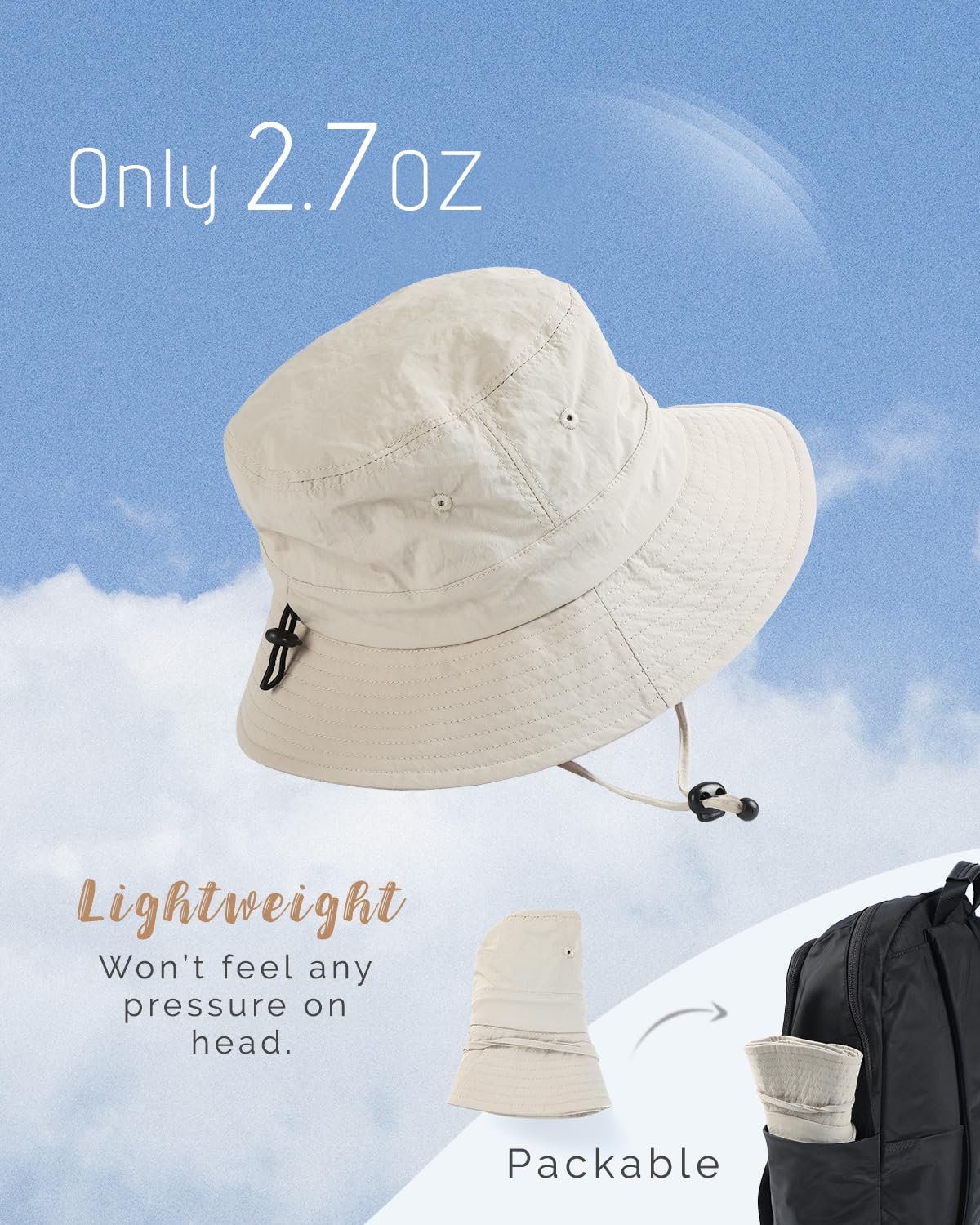 Lightweight breathable nylon fabric detail