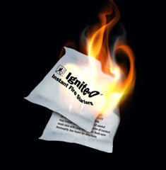 Ignite-O lighting action shows fast start for campfires.