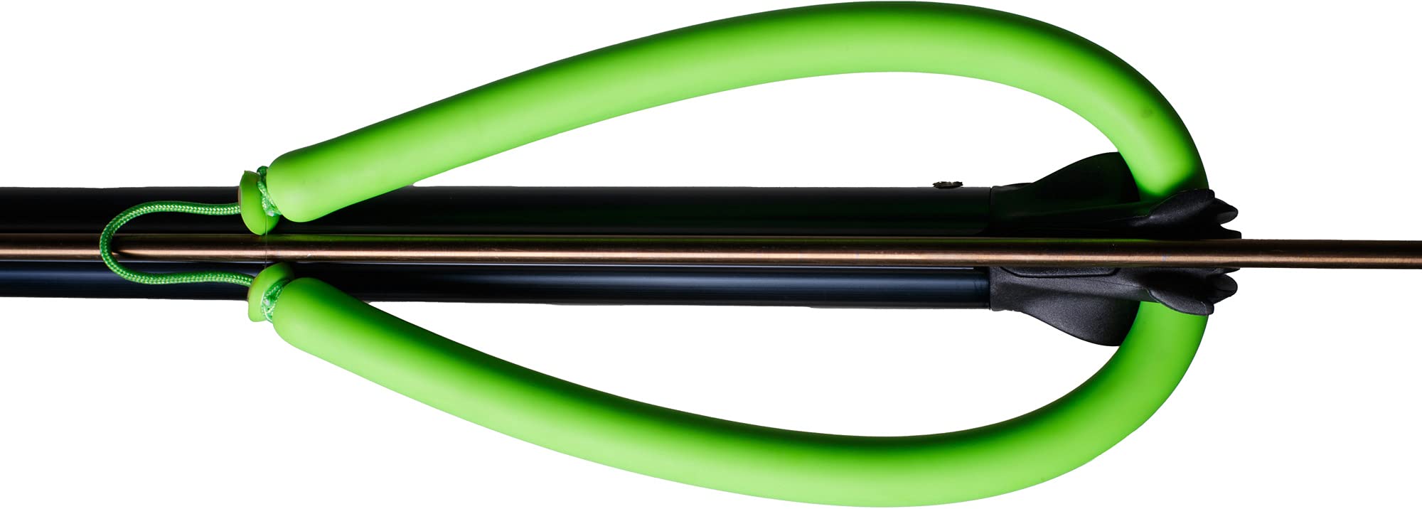Cressi Cherokee Exo 110 Lime muzzle with spear-lock magnets for secure shaft position