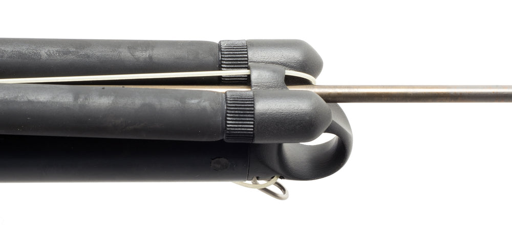 Cressi Comanche Rail 110 muzzle area illustrating hydrodynamic design and recoil control