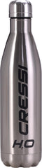 Cressi H2O double-wall bottle front view; fits most cup holders and maintains temperature.