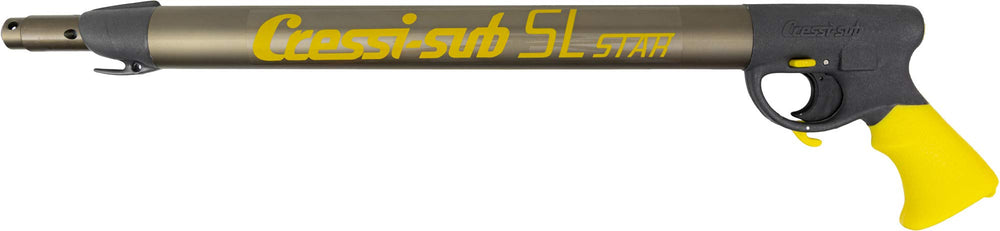 Yellow ergonomic handle of Cressi SL Star 70 cm