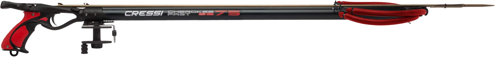 Close-up of magnetic spear lock system on Cherokee Fast muzzle