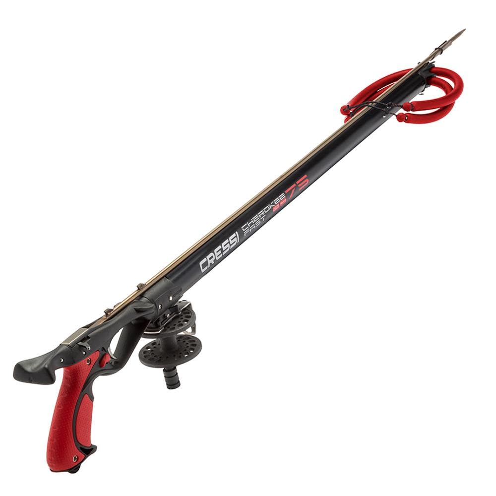 Cressi Cherokee Fast 90 cm speargun with black anticorodal barrel and spear guide