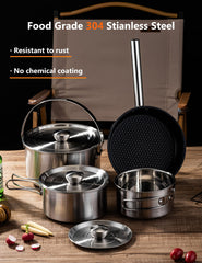 CretFine EssentialKit-detachable-handle demonstrates compact packing and safe transfer between pots.
