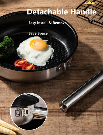 CretFine EssentialKit-nonstick-skillet image highlights easy cleanup and quick sauté at camp.