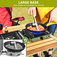Cricosner large 10-inch base supports bigger cookware and stable stirring.