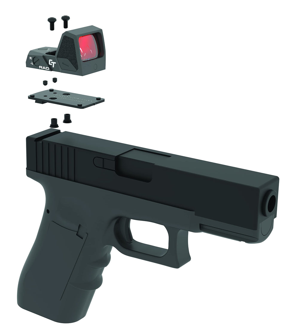 Crimson Trace CTC Red Dot Rear Sight GLK aim alignment enables faster sighting.