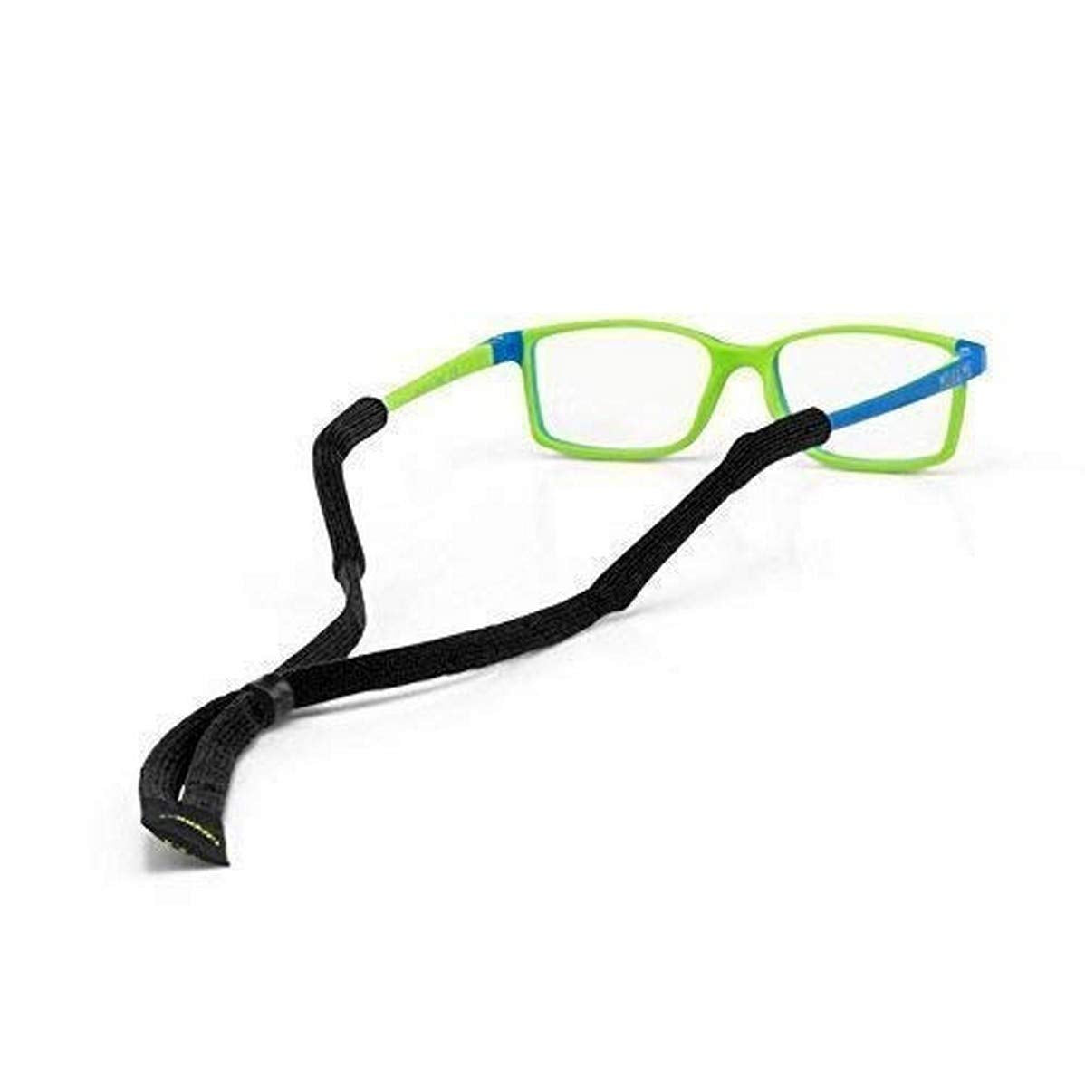 Croakies Kids Micro Suiters eyewear retainer in black keeps kids' glasses secure during play.