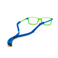 Croakies Kids Micro Suiters Eyewear Retainer in Royal keeps glasses secure during active play