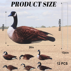 CroBlissful goose silhouette decoy poses collection demonstrates six lifelike postures.