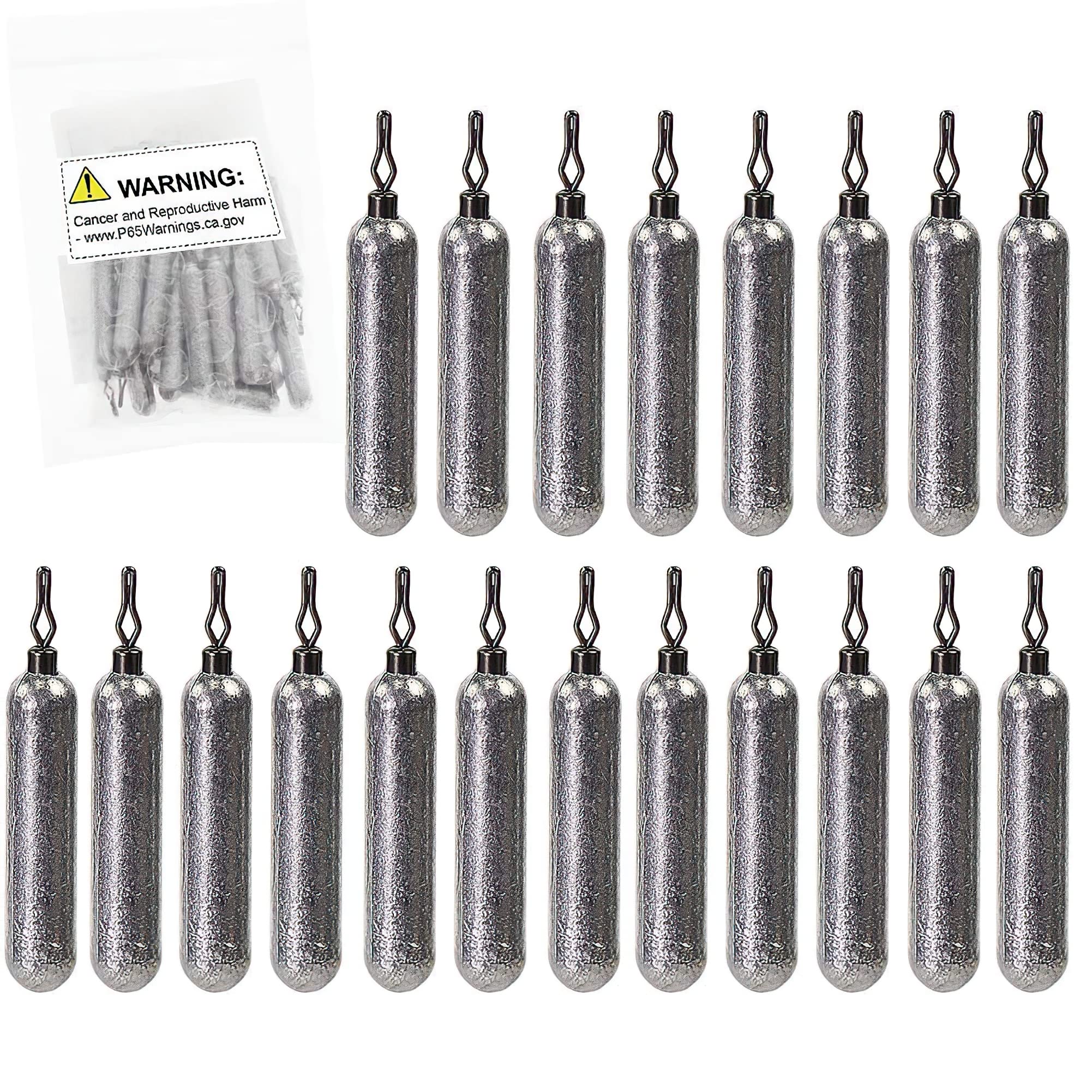 20-pack Croch drop shot weights inside tackle box