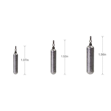 Slim, snag-resistant design of Croch 3/8 oz drop shot weights