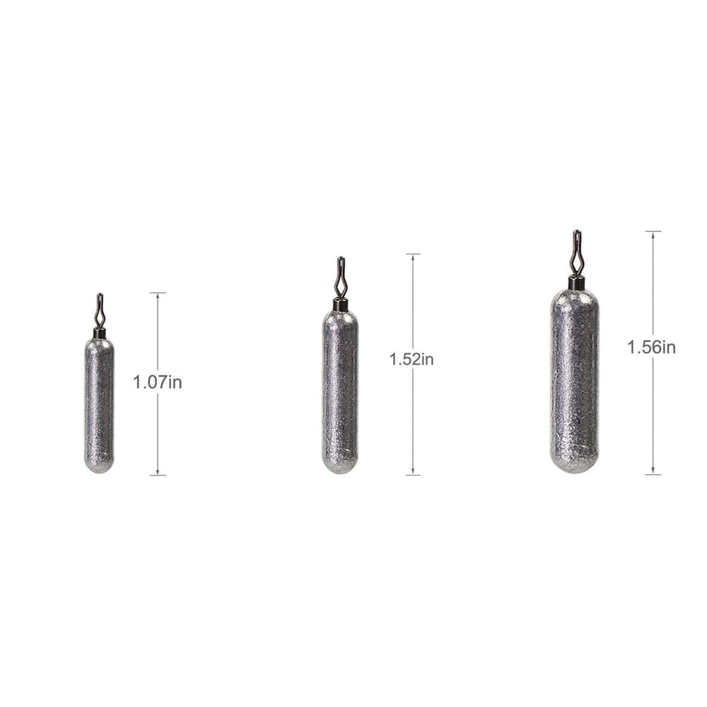 Slim, snag-resistant design of Croch 3/8 oz drop shot weights