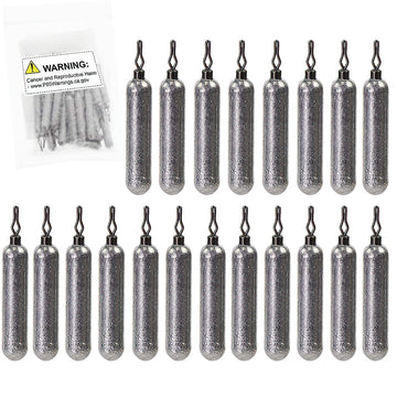 Compact 20-pack Croch drop shot weights in a tackle box
