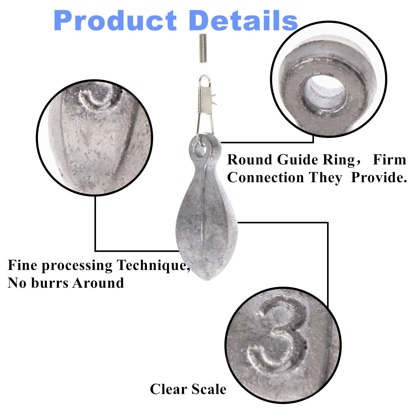 Croch sinkers 1/8oz weight (10 pieces) from the kit