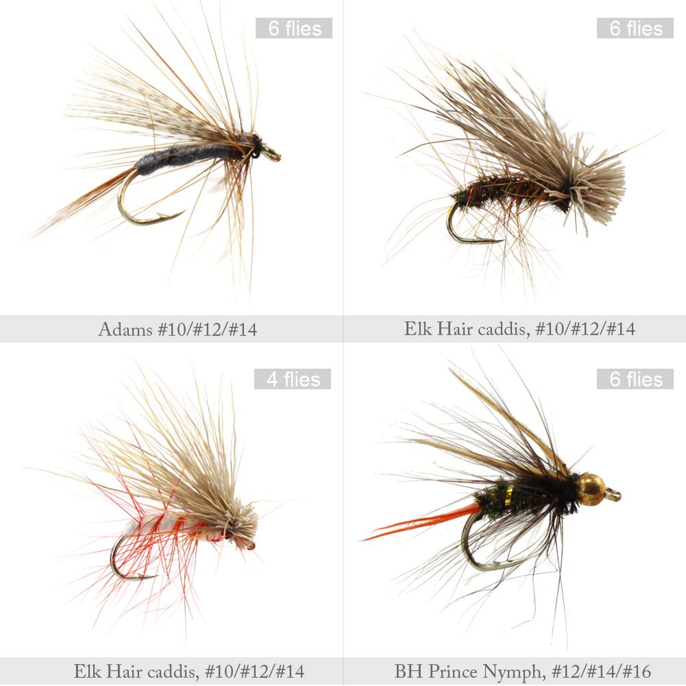 Vibrant color flies from the Croch 60pcs kit