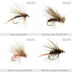 Vibrant color flies from the Croch 60pcs kit