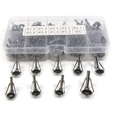 Compact storage box with tips organized by size